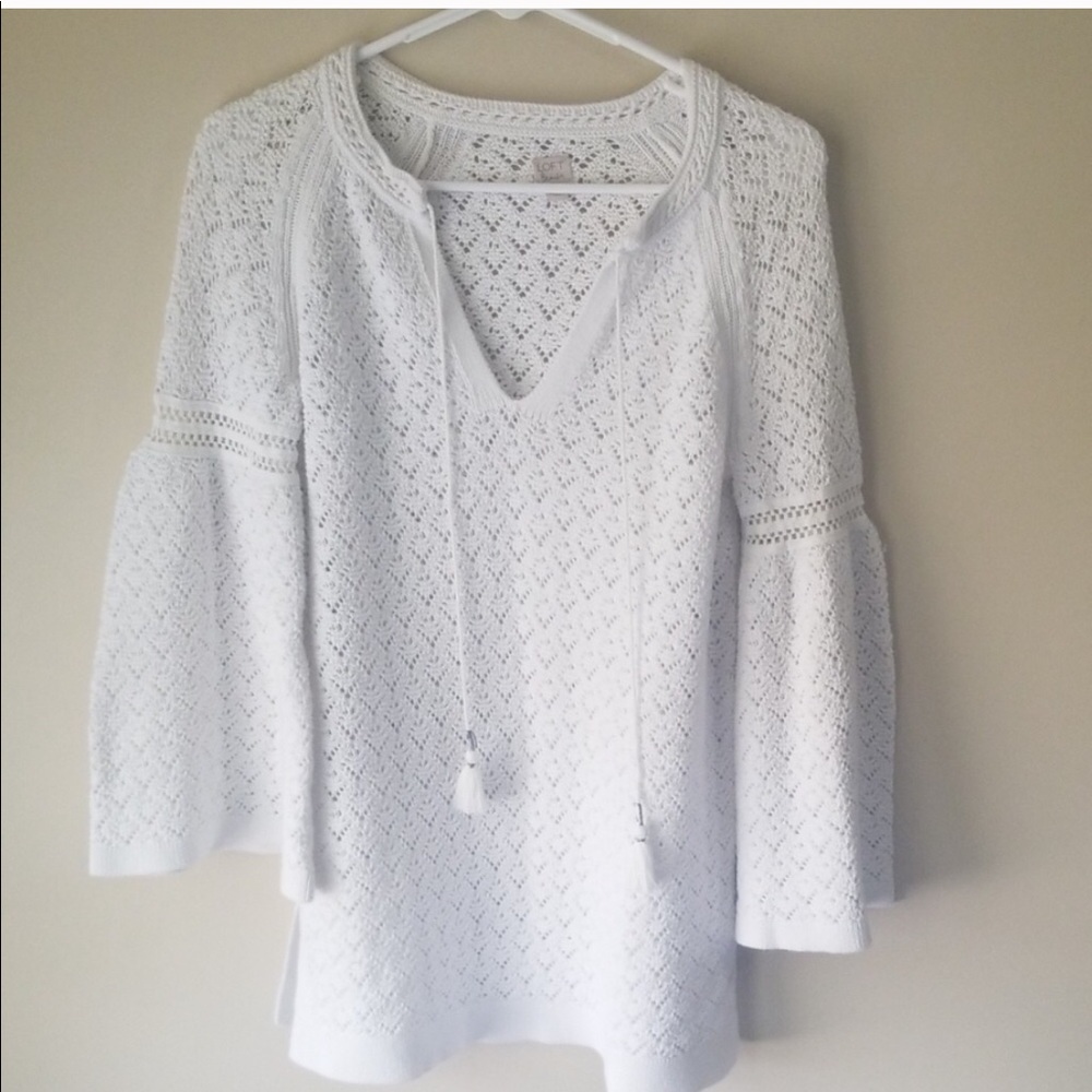 Loft White Knit Tunic